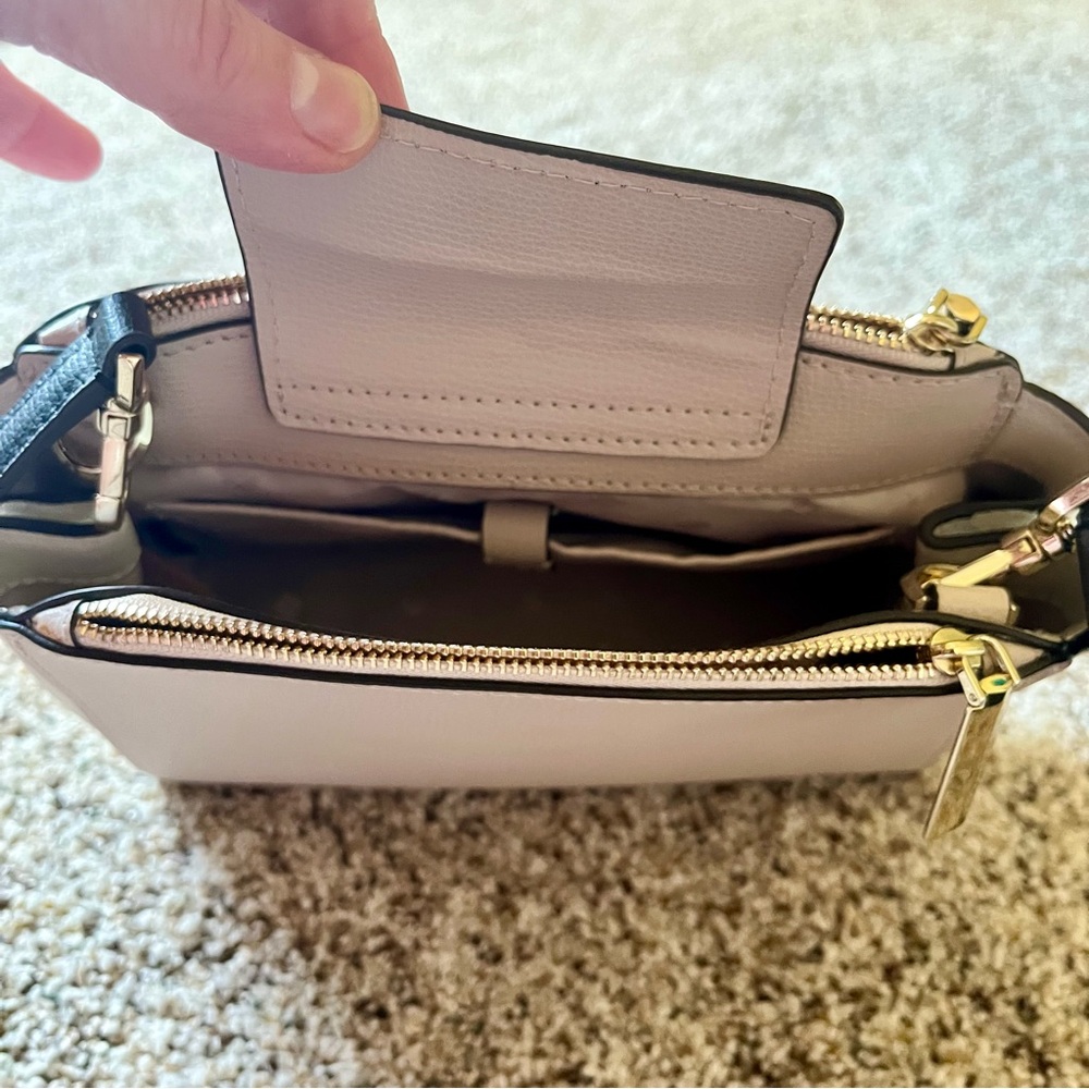 Kate Spade Taupe and White Crossbody Bag NWOT - Picture 8 of 13